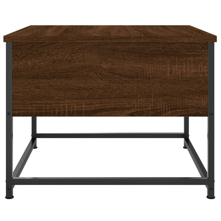 sofabord 51x51x40 cm konstrueret træ brun egetræsfarve