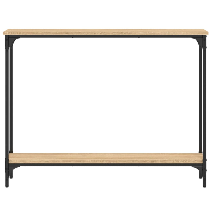 konsolbord 100x22,5x75 cm konstrueret træ sonoma-eg