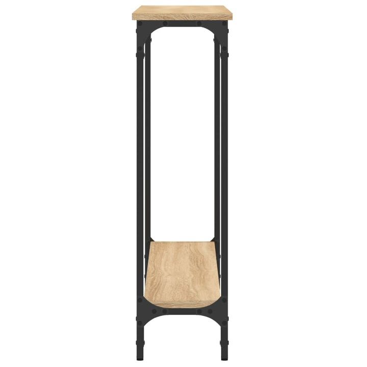 konsolbord 100x22,5x75 cm konstrueret træ sonoma-eg