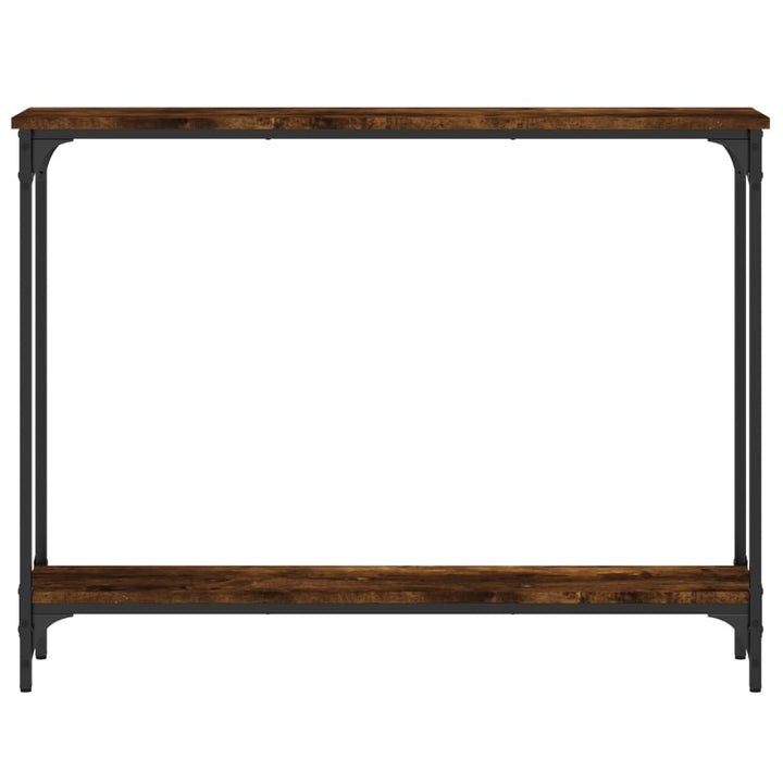 konsolbord 100x22,5x75 cm konstrueret træ røget egetræsfarve