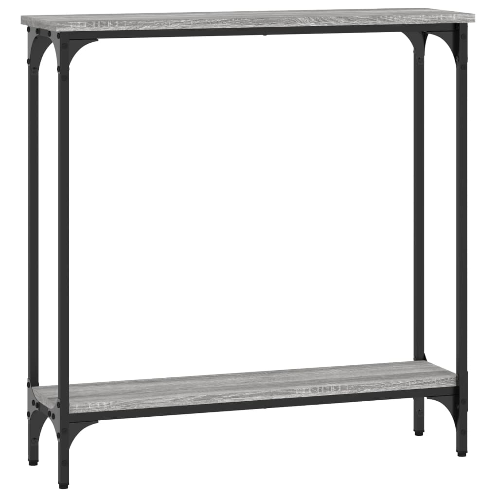 konsolbord 75x22,5x75 cm konstrueret træ grå sonoma-eg