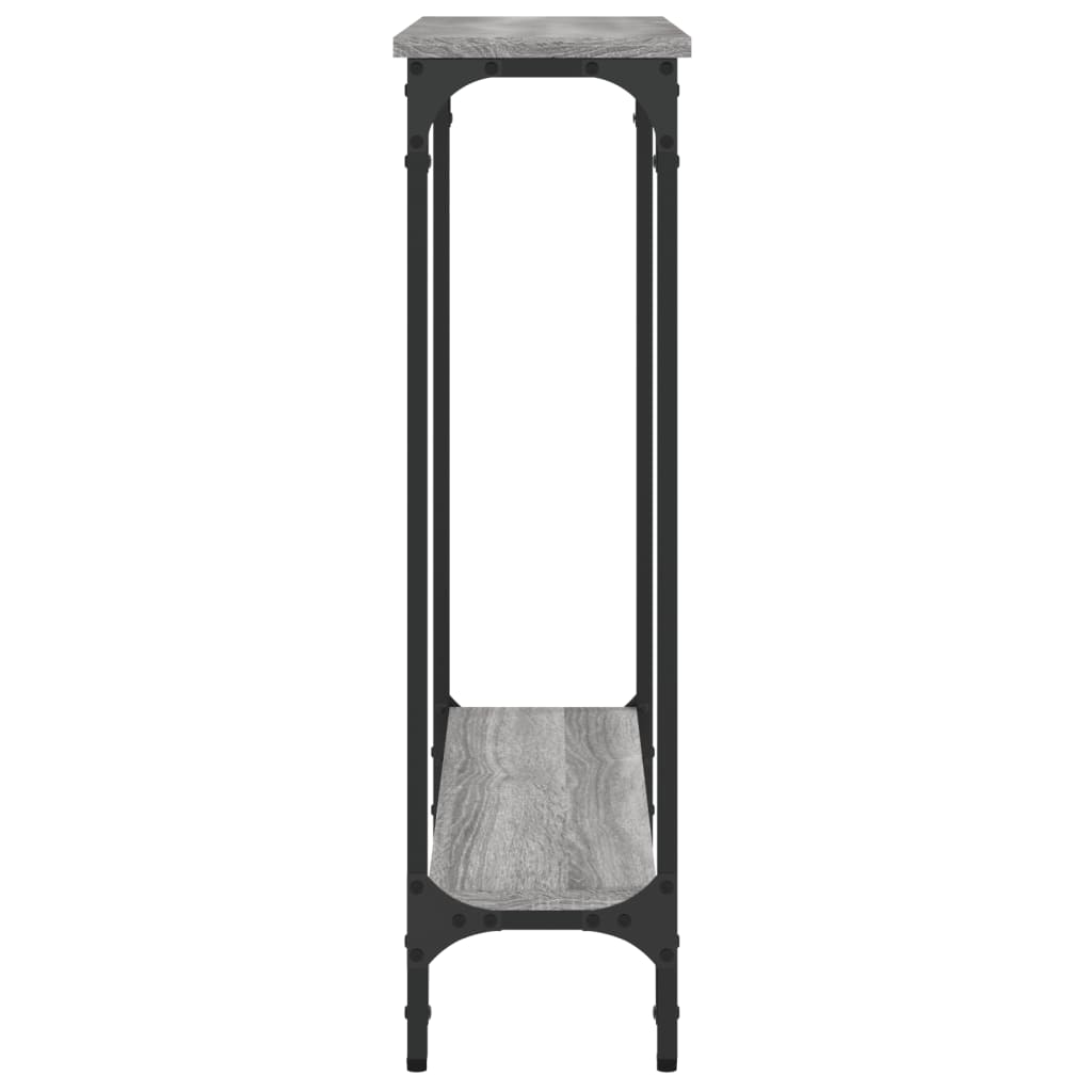 konsolbord 75x22,5x75 cm konstrueret træ grå sonoma-eg
