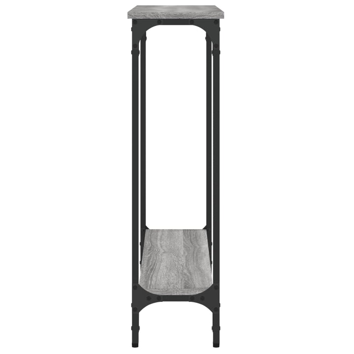konsolbord 75x22,5x75 cm konstrueret træ grå sonoma-eg