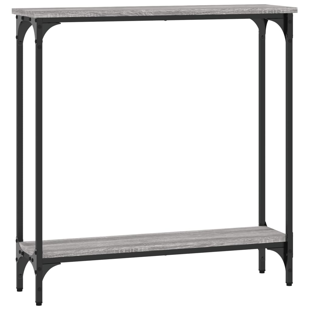 konsolbord 75x22,5x75 cm konstrueret træ grå sonoma-eg