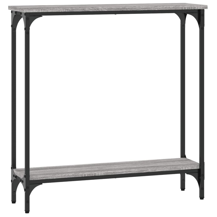 konsolbord 75x22,5x75 cm konstrueret træ grå sonoma-eg