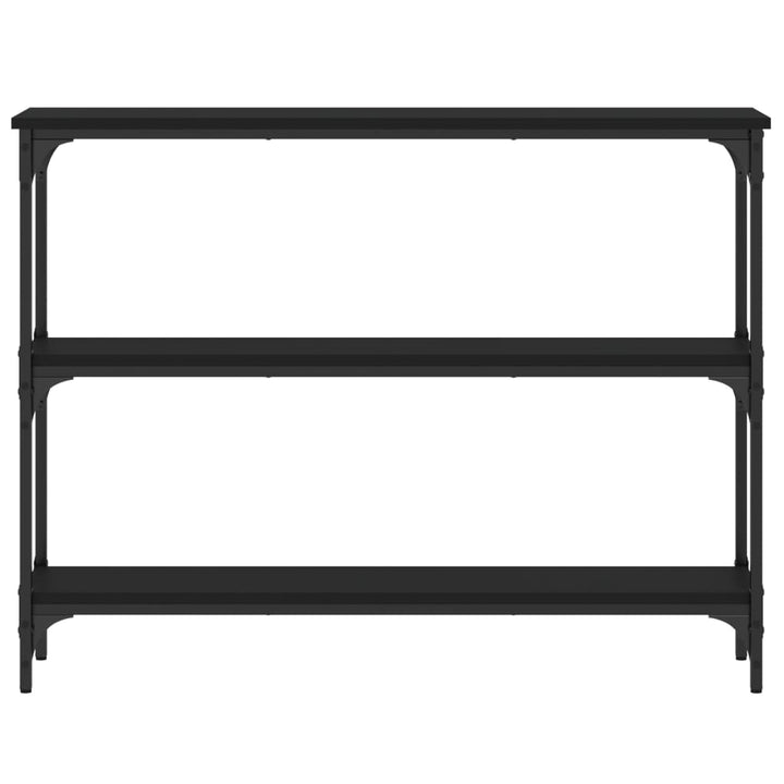 konsolbord 100x22,5x75 cm konstrueret træ sort