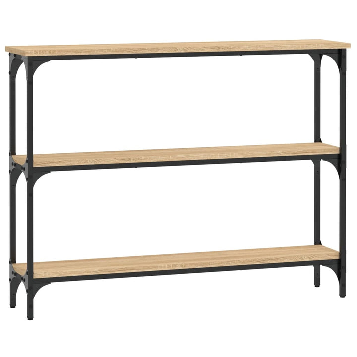 konsolbord 100x22,5x75 cm konstrueret træ sonoma-eg