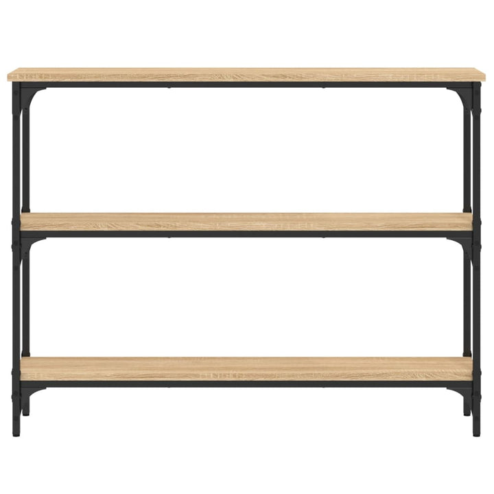 konsolbord 100x22,5x75 cm konstrueret træ sonoma-eg