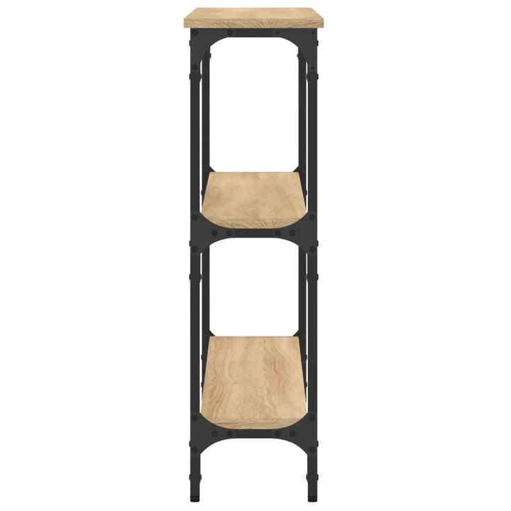 konsolbord 100x22,5x75 cm konstrueret træ sonoma-eg