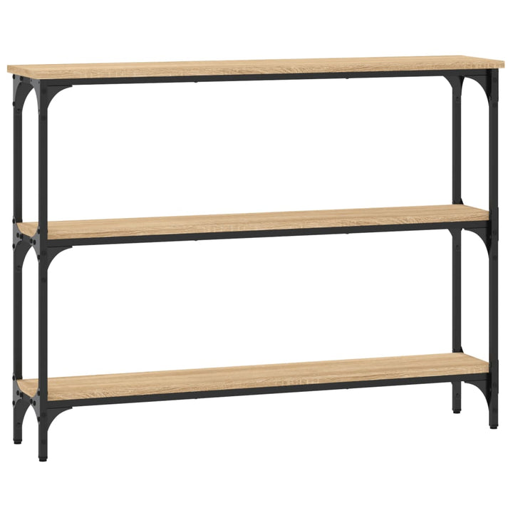 konsolbord 100x22,5x75 cm konstrueret træ sonoma-eg