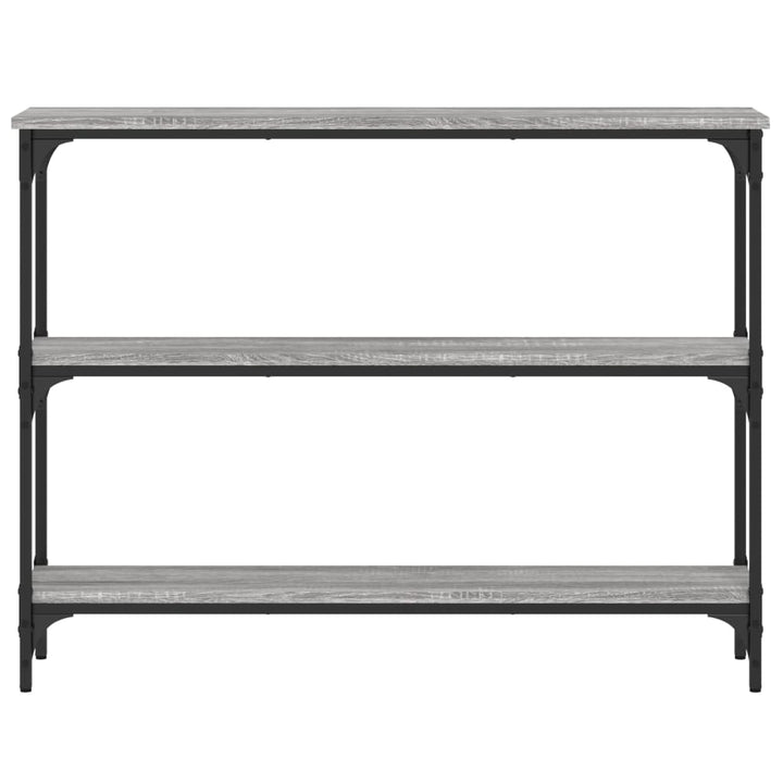 konsolbord 100x22,5x75 cm konstrueret træ grå sonoma-eg