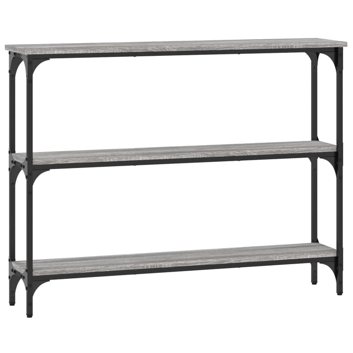 konsolbord 100x22,5x75 cm konstrueret træ grå sonoma-eg