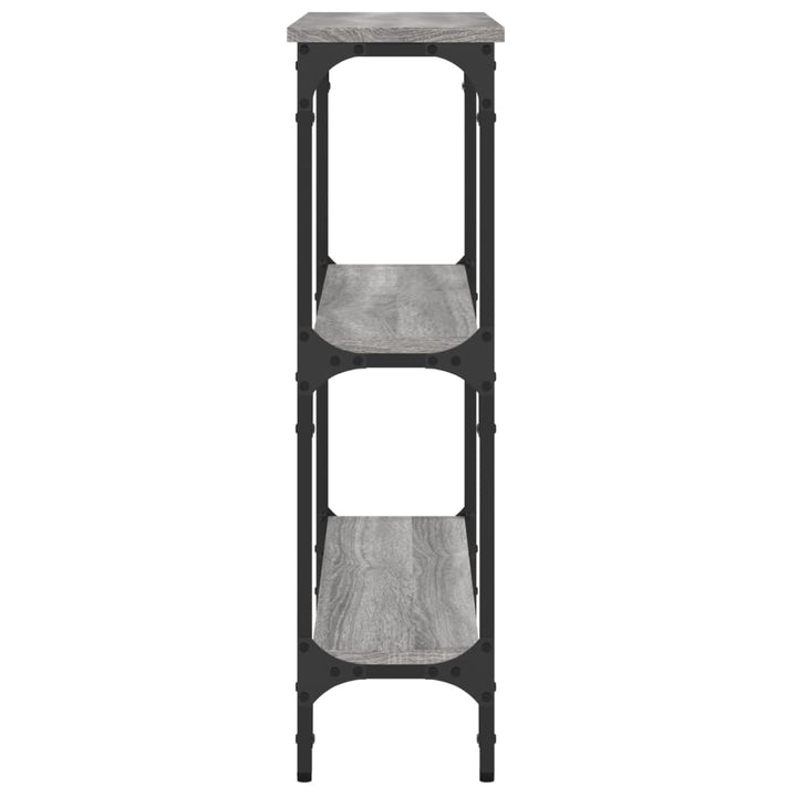 konsolbord 75x22,5x75 cm konstrueret træ grå sonoma-eg