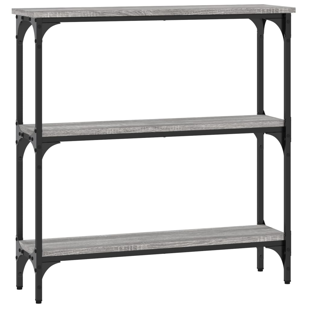 konsolbord 75x22,5x75 cm konstrueret træ grå sonoma-eg