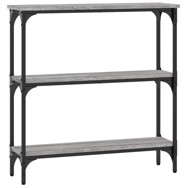konsolbord 75x22,5x75 cm konstrueret træ grå sonoma-eg