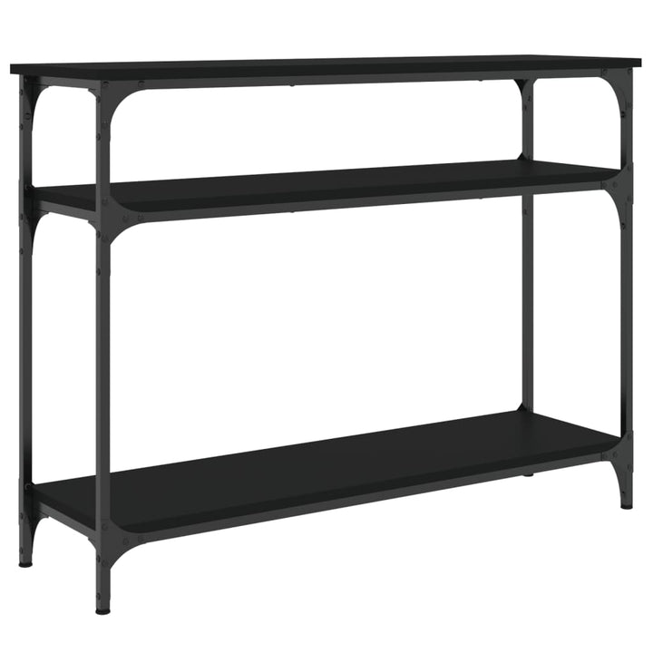 konsolbord 100x29x75 cm konstrueret træ sort