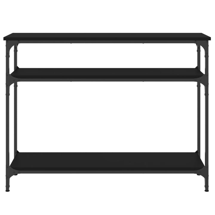 konsolbord 100x29x75 cm konstrueret træ sort