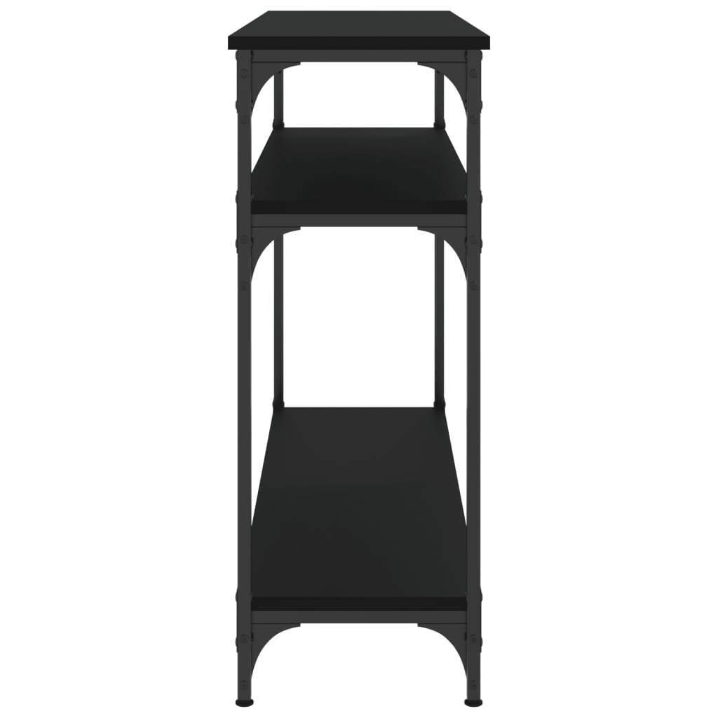 konsolbord 100x29x75 cm konstrueret træ sort