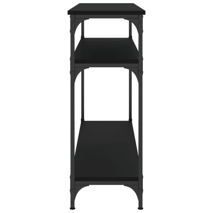 konsolbord 100x29x75 cm konstrueret træ sort