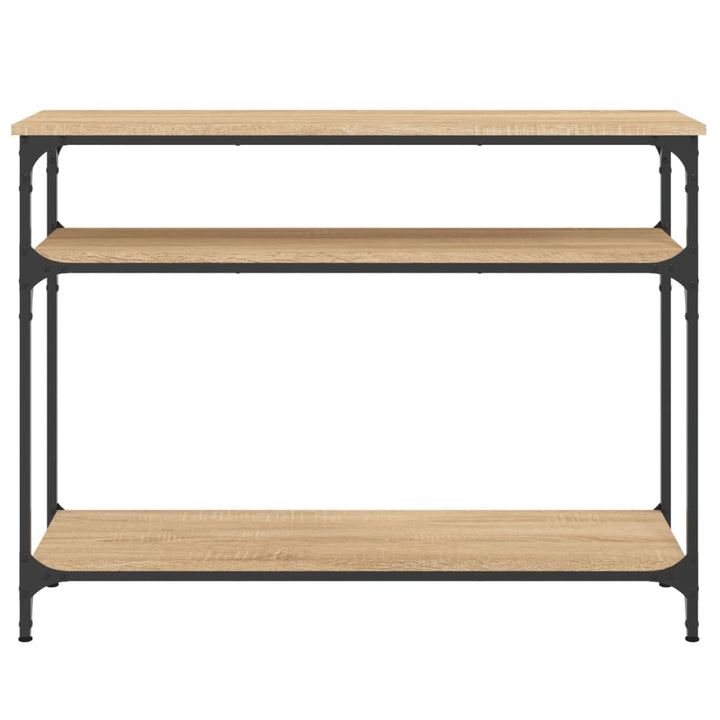 konsolbord 100x29x75 cm konstrueret træ sonoma-eg