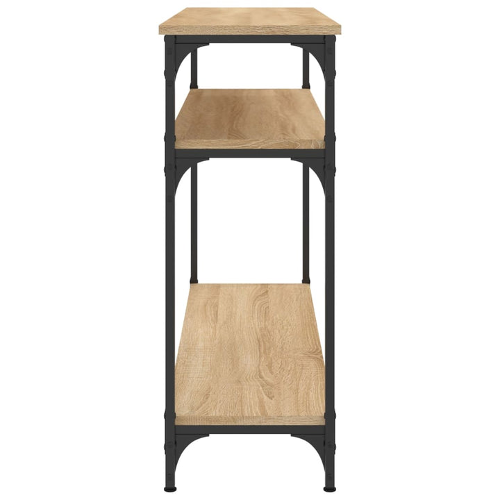 konsolbord 100x29x75 cm konstrueret træ sonoma-eg