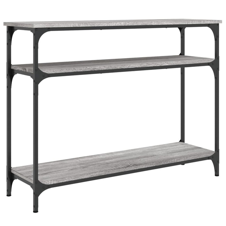 konsolbord 100x29x75 cm konstrueret træ grå sonoma-eg
