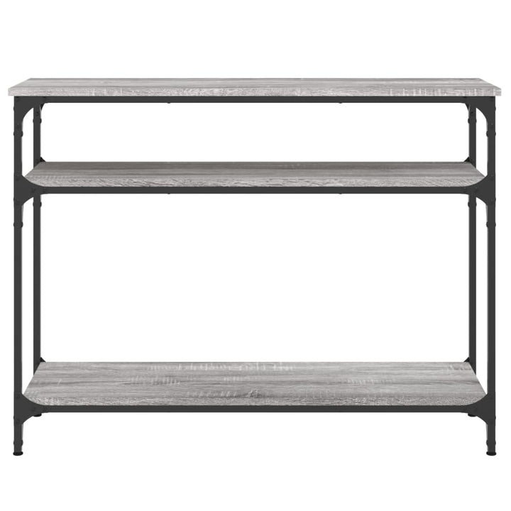 konsolbord 100x29x75 cm konstrueret træ grå sonoma-eg