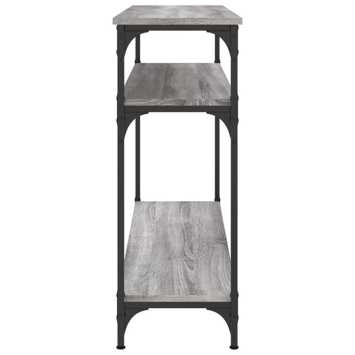 konsolbord 100x29x75 cm konstrueret træ grå sonoma-eg