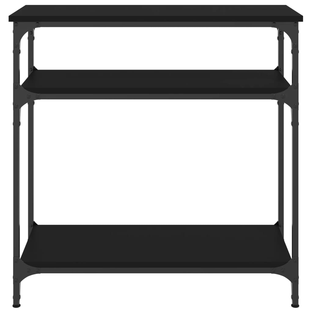 konsolbord 75x29x75 cm konstrueret træ sort