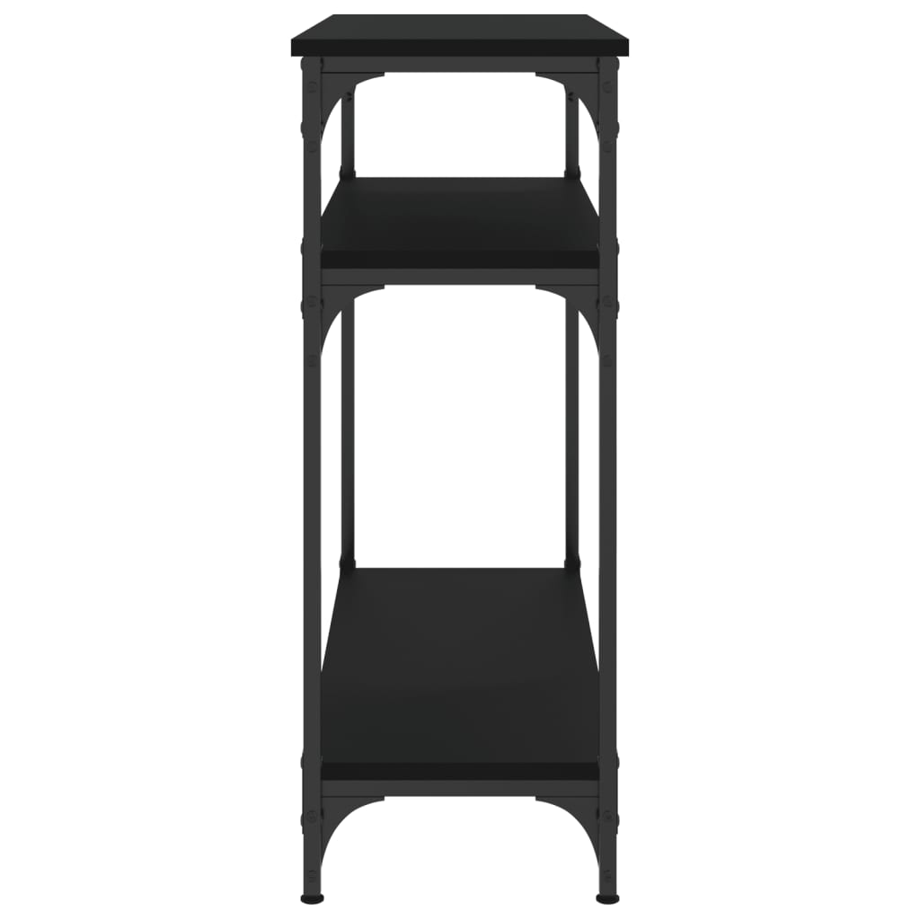konsolbord 75x29x75 cm konstrueret træ sort