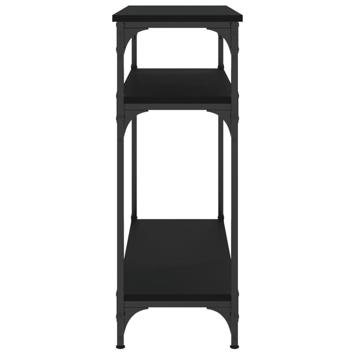 konsolbord 75x29x75 cm konstrueret træ sort