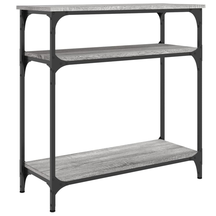 konsolbord 75x29x75 cm konstrueret træ grå sonoma-eg