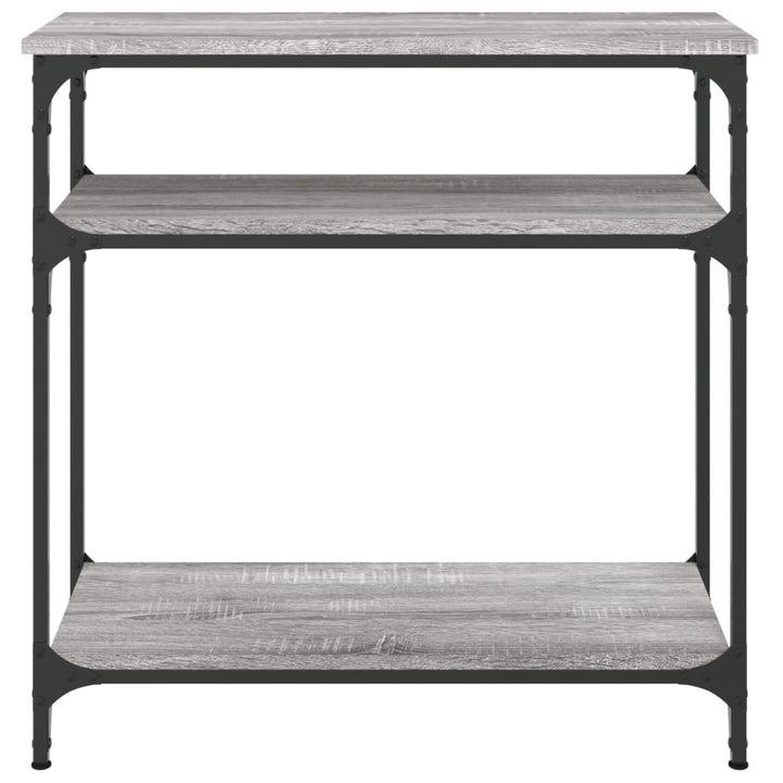 konsolbord 75x29x75 cm konstrueret træ grå sonoma-eg