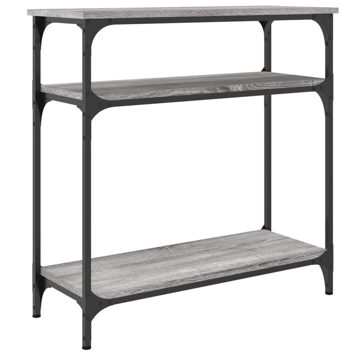konsolbord 75x29x75 cm konstrueret træ grå sonoma-eg