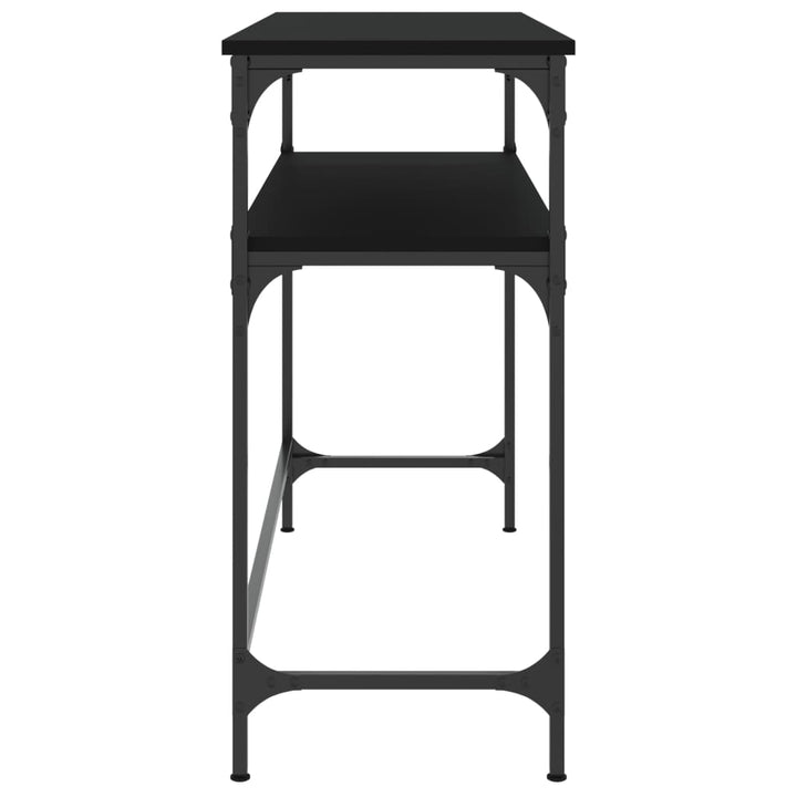 konsolbord 100x35,5x75 cm konstrueret træ sort