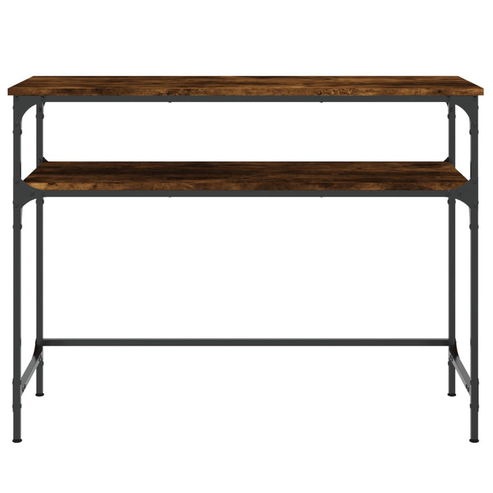 konsolbord 100x35,5x75 cm konstrueret træ røget egetræsfarve