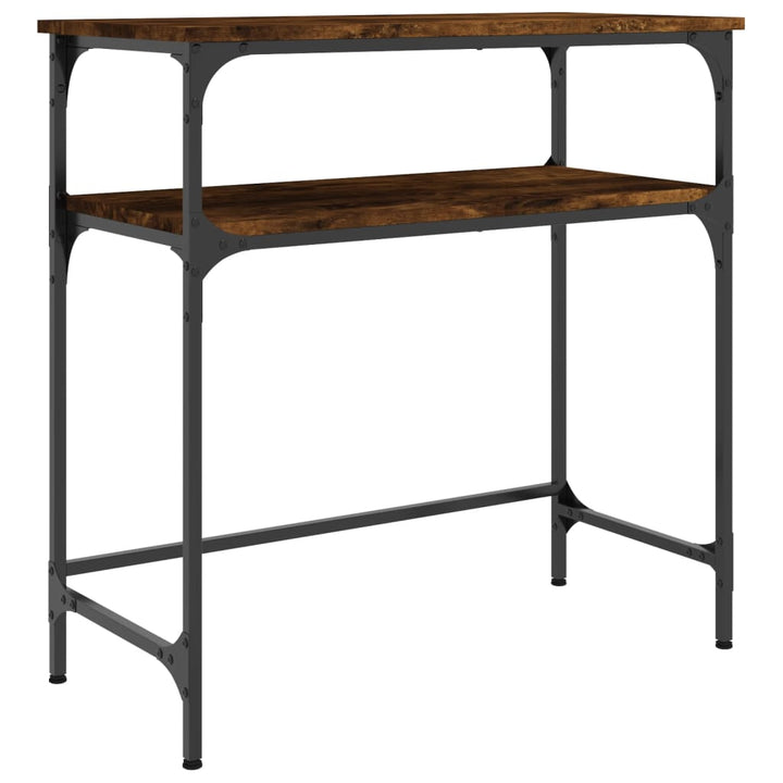 konsolbord 75x35,5x75 cm konstrueret træ røget egetræsfarve