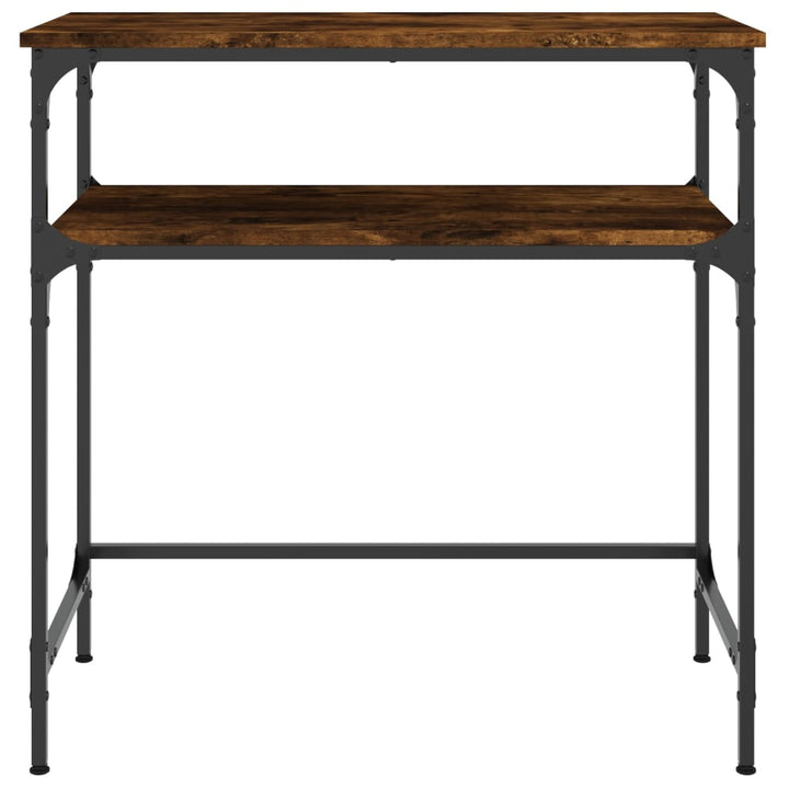 konsolbord 75x35,5x75 cm konstrueret træ røget egetræsfarve