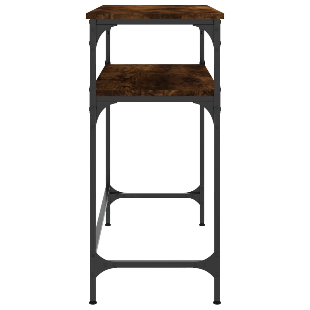 konsolbord 75x35,5x75 cm konstrueret træ røget egetræsfarve