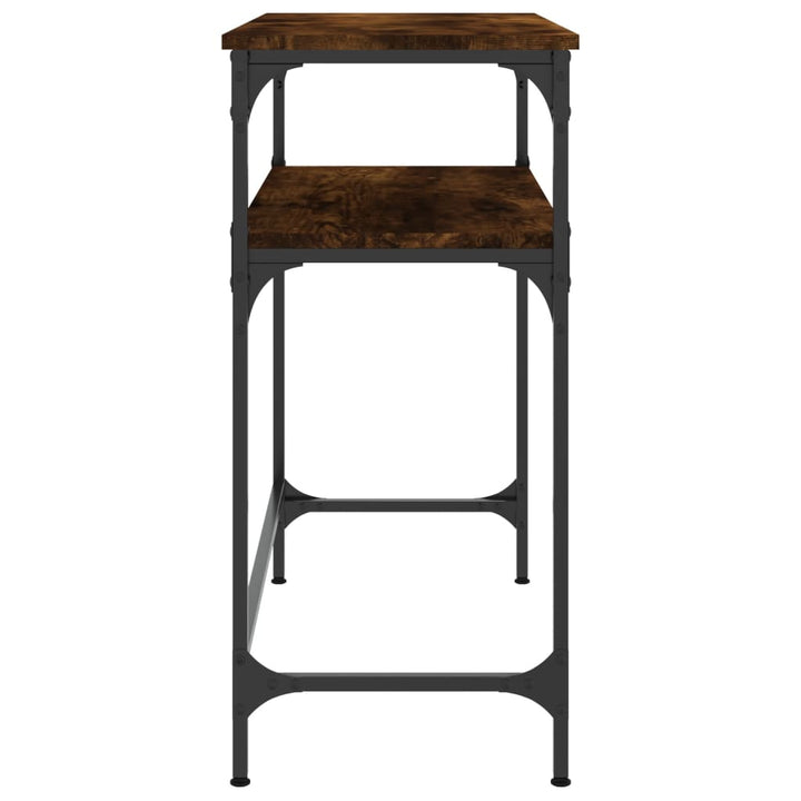 konsolbord 75x35,5x75 cm konstrueret træ røget egetræsfarve