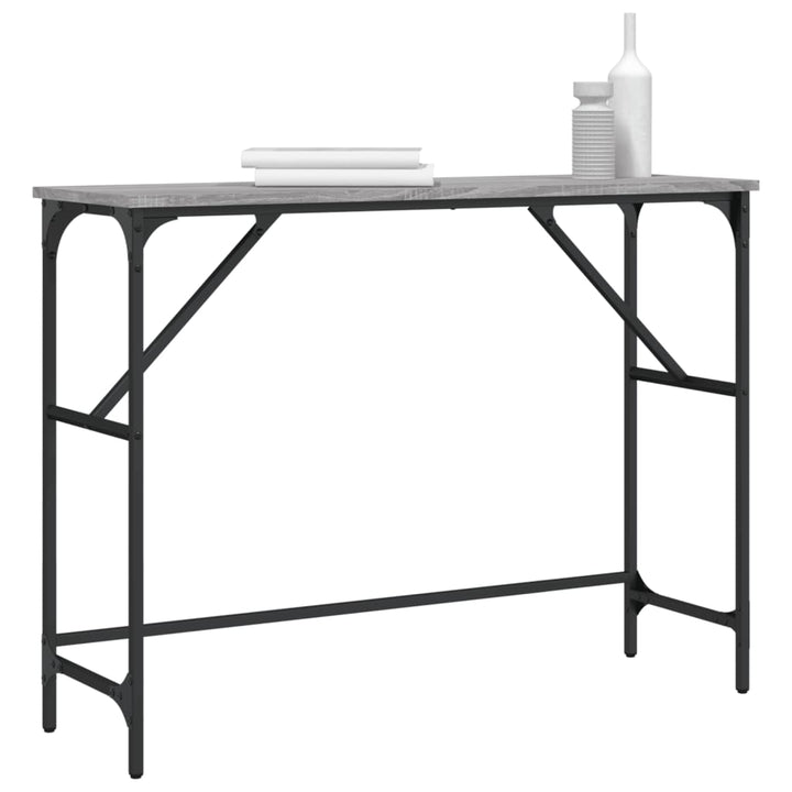 konsolbord 100x32x75 cm konstrueret træ grå sonoma-eg