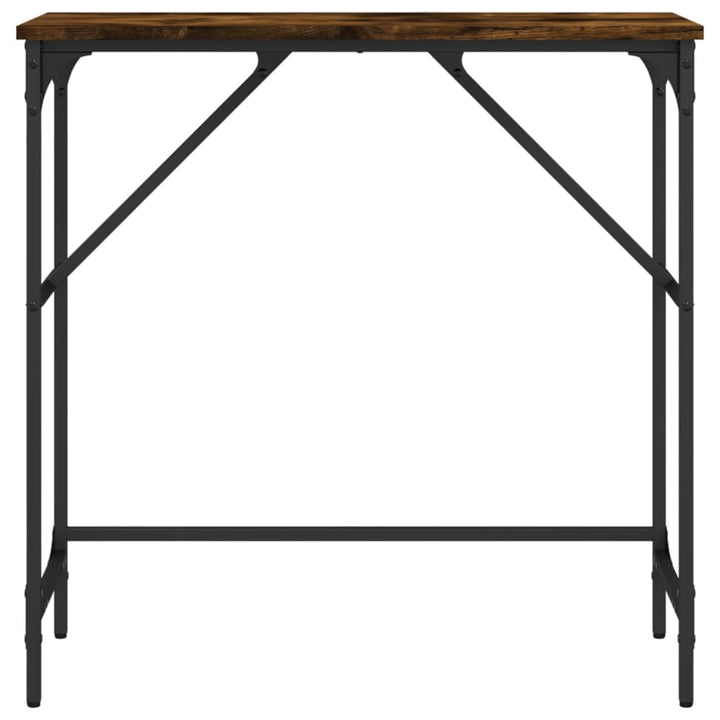 konsolbord 75x32x75 cm konstrueret træ røget egetræsfarve