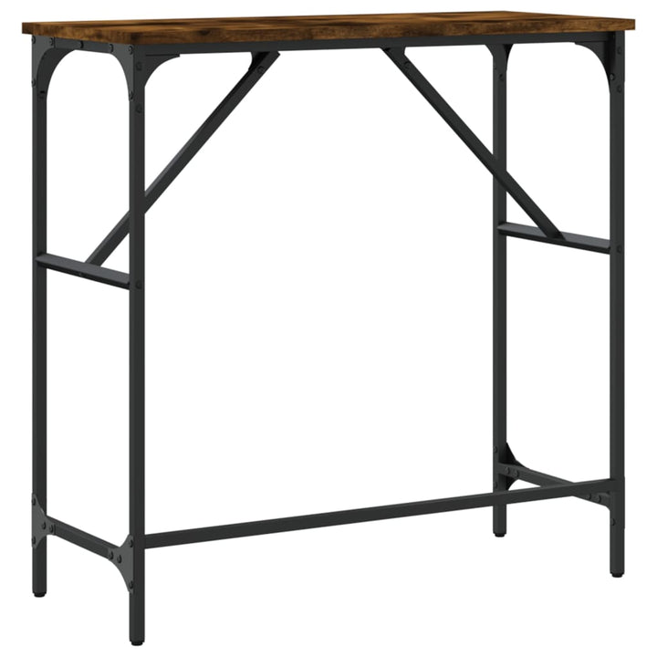 konsolbord 75x32x75 cm konstrueret træ røget egetræsfarve