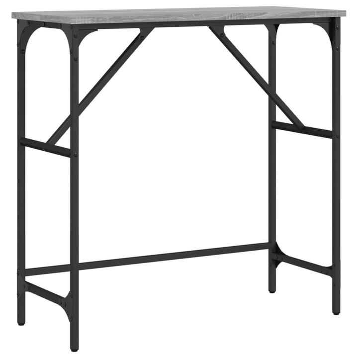 konsolbord 75x32x75 cm konstrueret træ grå sonoma-eg