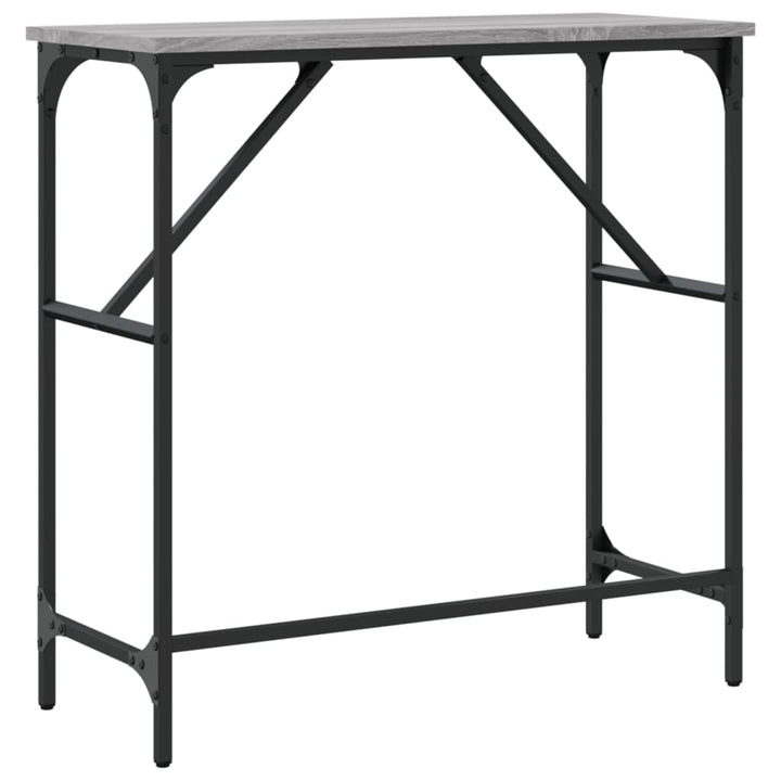 konsolbord 75x32x75 cm konstrueret træ grå sonoma-eg