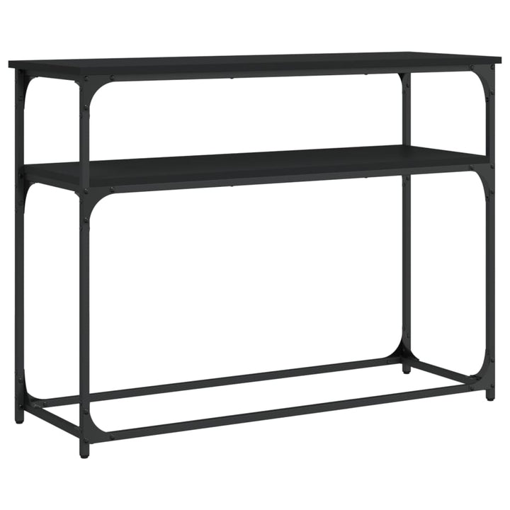 konsolbord 100x35,5x75 cm konstrueret træ sort
