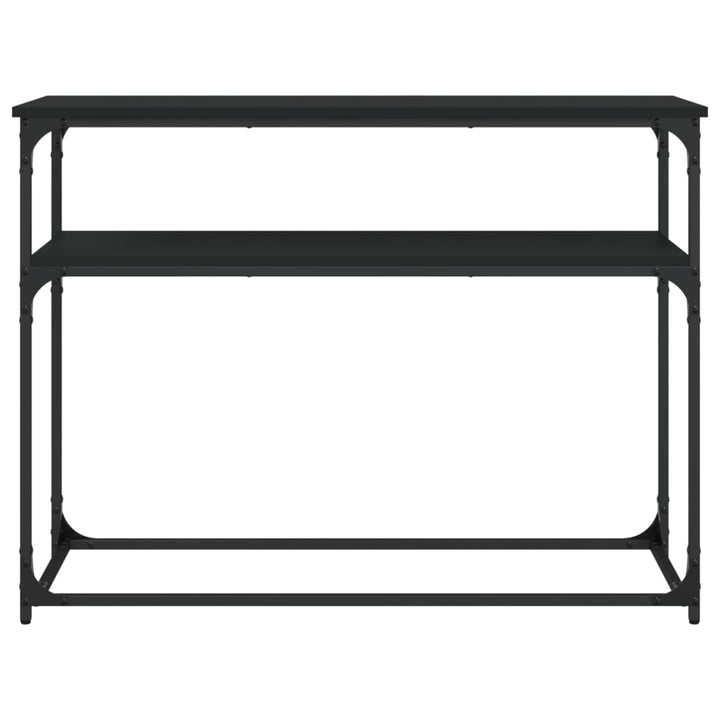konsolbord 100x35,5x75 cm konstrueret træ sort