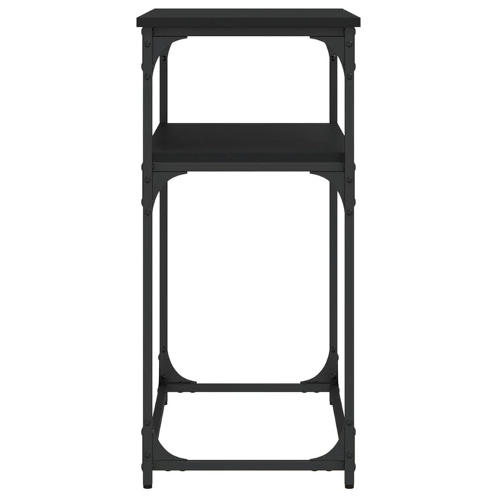 konsolbord 100x35,5x75 cm konstrueret træ sort