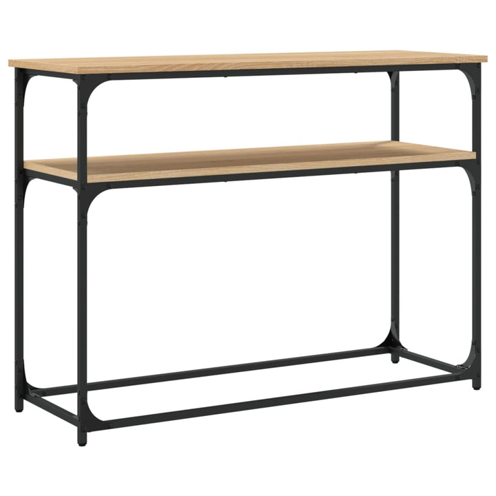 konsolbord 100x35,5x75 cm konstrueret træ sonoma-eg