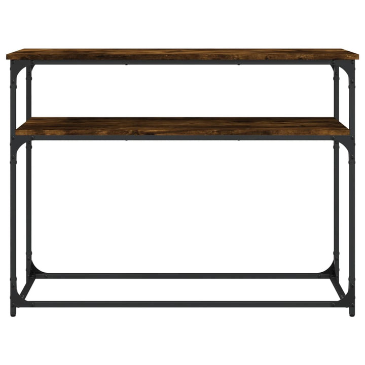 konsolbord 100x35,5x75 cm konstrueret træ røget egetræsfarve